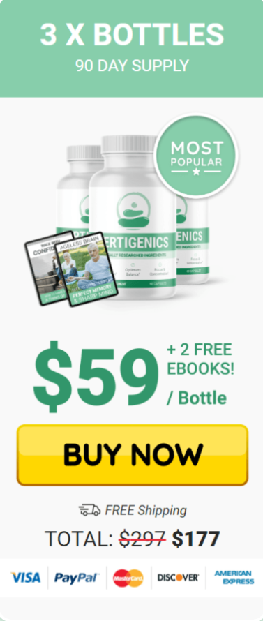 Vertigenics three-bottle discount offer highlighting savings package