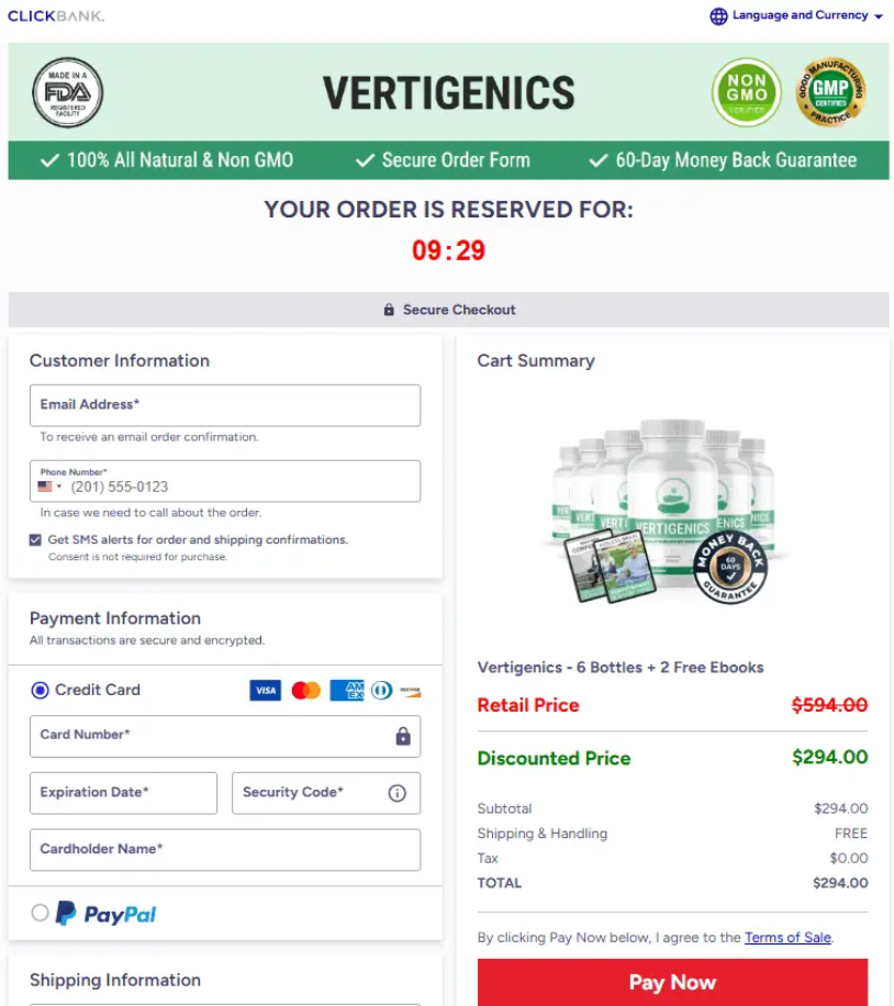 Vertigenics secure checkout – trusted payment process ensuring customer confidence
